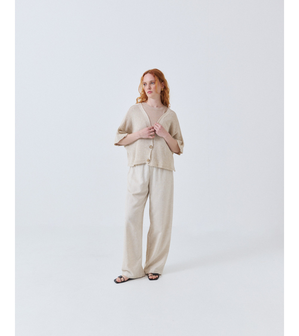 JERSEY MANGA CORTA MURCIÉLAGO CON CUELLO V | MULAYA