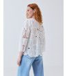 BLUSA DE ALGODÓN CON BORDADOS FLORALES Y CROCHET | MULAYA