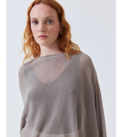 CAPA DE PUNTO FINO ASIMÉTRICA CUELLO REDONDO | MULAYA