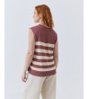 CHALECO DE PUNTO A RAYAS CON BOTONES LATERALES | MULAYA