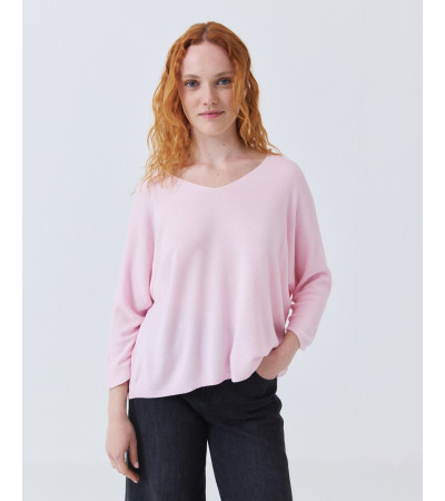 JERSEY DE PUNTO HOLGADO CON CUELLO EN PICO | MULAYA