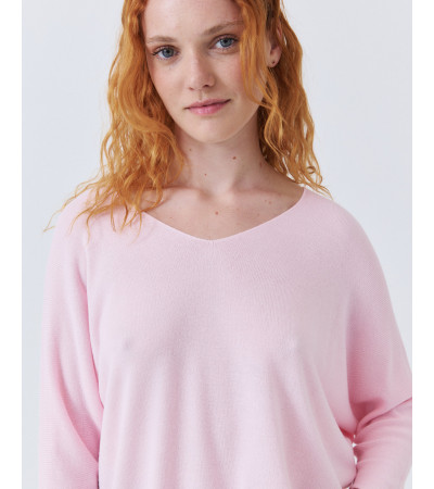 JERSEY DE PUNTO HOLGADO CON CUELLO EN PICO | MULAYA