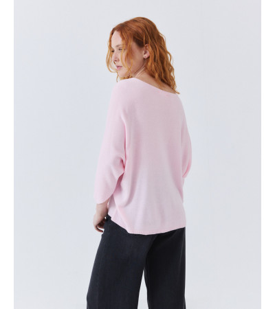 JERSEY DE PUNTO HOLGADO CON CUELLO EN PICO | MULAYA