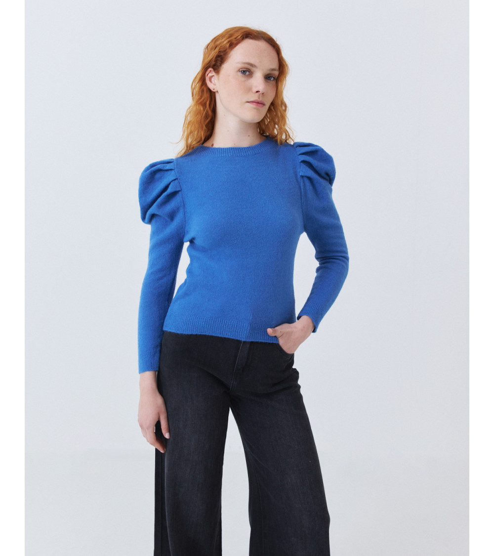 JERSEY DE PUNTO CON MANGA ABULLONADA PATA DE CORDERO | MULAYA