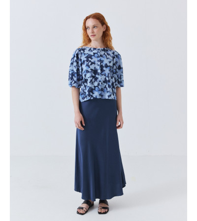 Blusa Estampada de Flores con Manga Abullonada | MULAYA