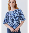 Blusa Estampada de Flores con Manga Abullonada | MULAYA