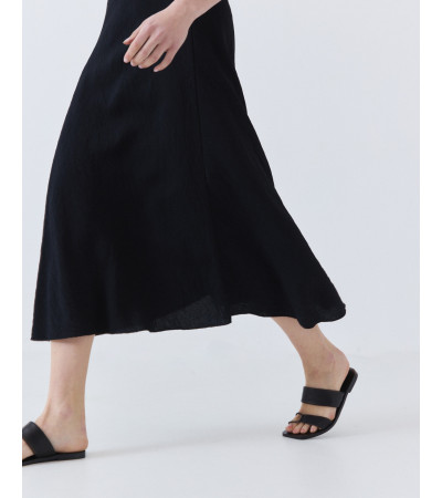 FALDA MIDI EVASÉ DE VISCOSA CON CINTURA ELÁSTICA | MULAYA