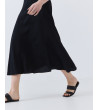 FALDA MIDI EVASÉ DE VISCOSA CON CINTURA ELÁSTICA | MULAYA