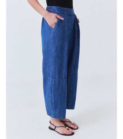 JEANS BARREL FIT CON DETALLE DE BLOQUES | MULAYA