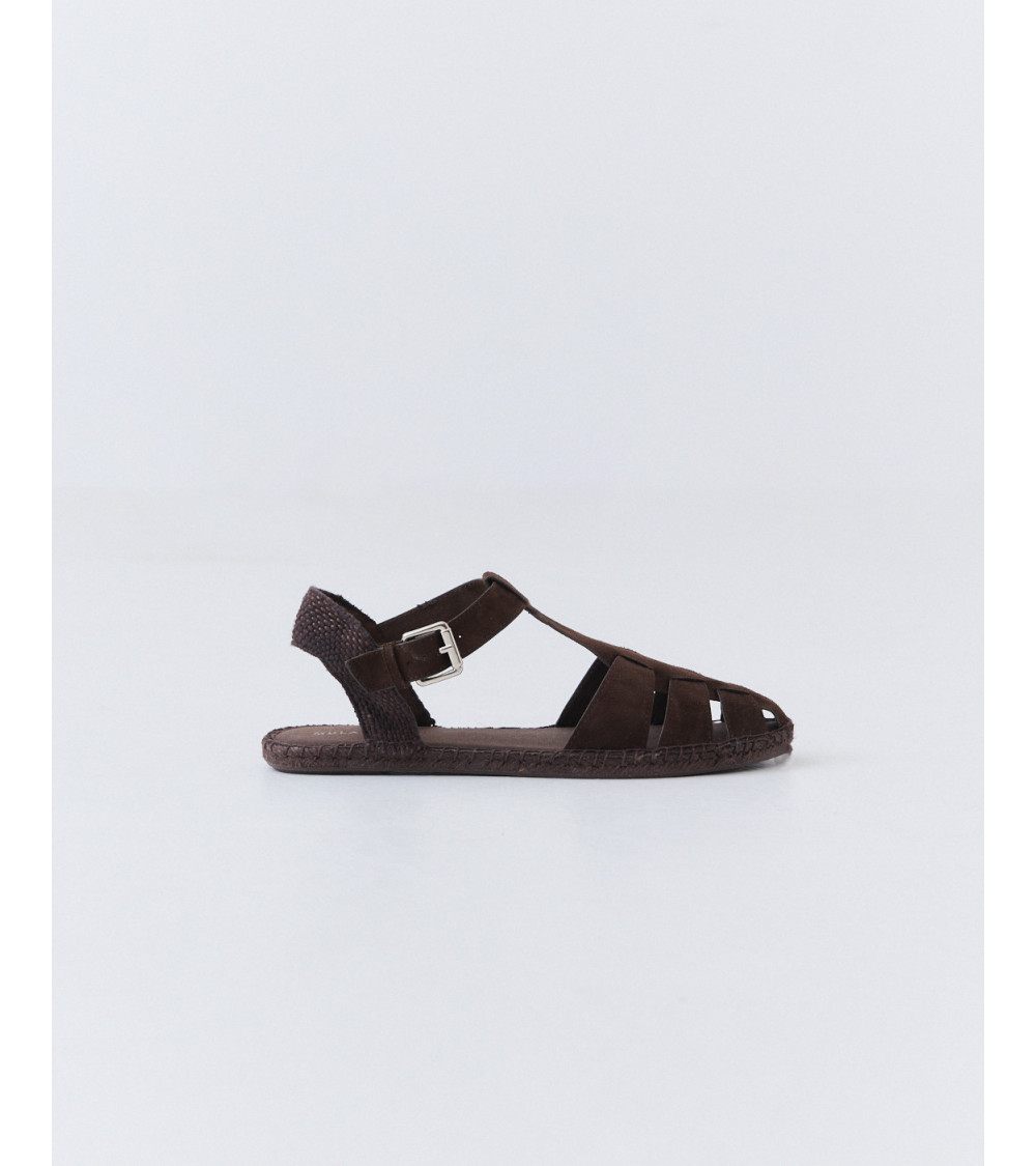 Sandalia Plana Romana con Detalle de Yute | MULAYA