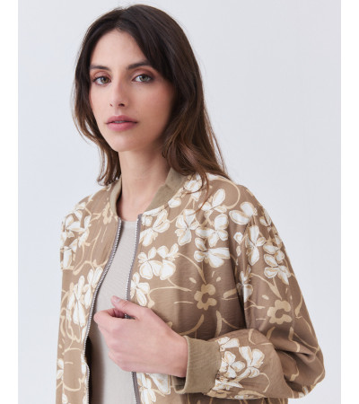 CHAQUETA BOMBER ESTAMPADO FLORAL | MULAYA