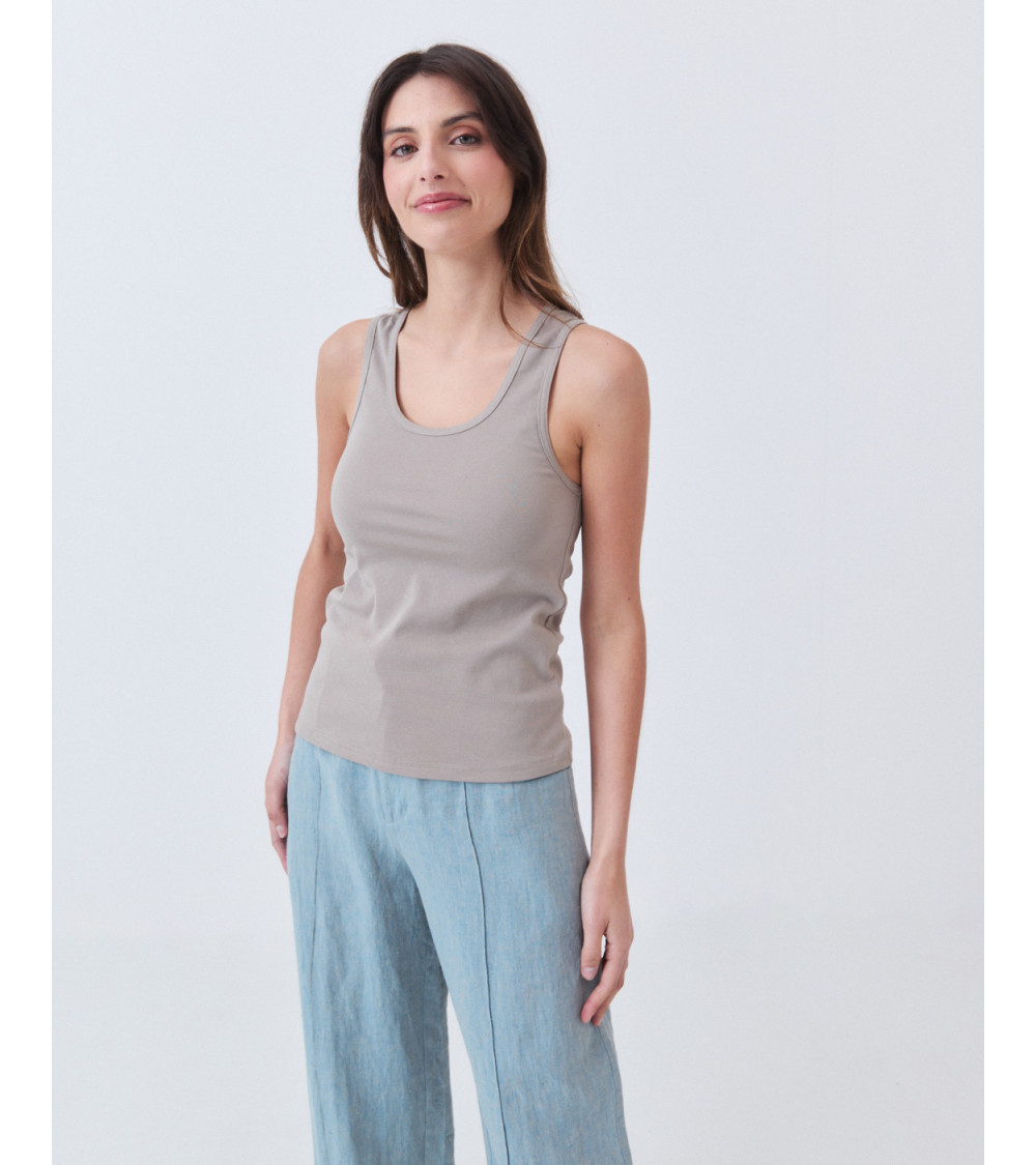 Top Nadadora con Cuello Redondo | MULAYA