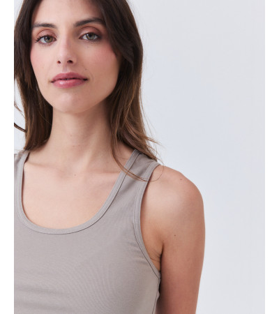 Top manga sisa con Cuello Redondo | MULAYA