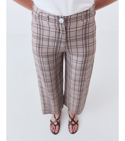Pantalón Recto Ligero de Cuadros | MULAYA