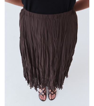 Falda Midi Semitransparente con Cintura Elástica | MULAYA