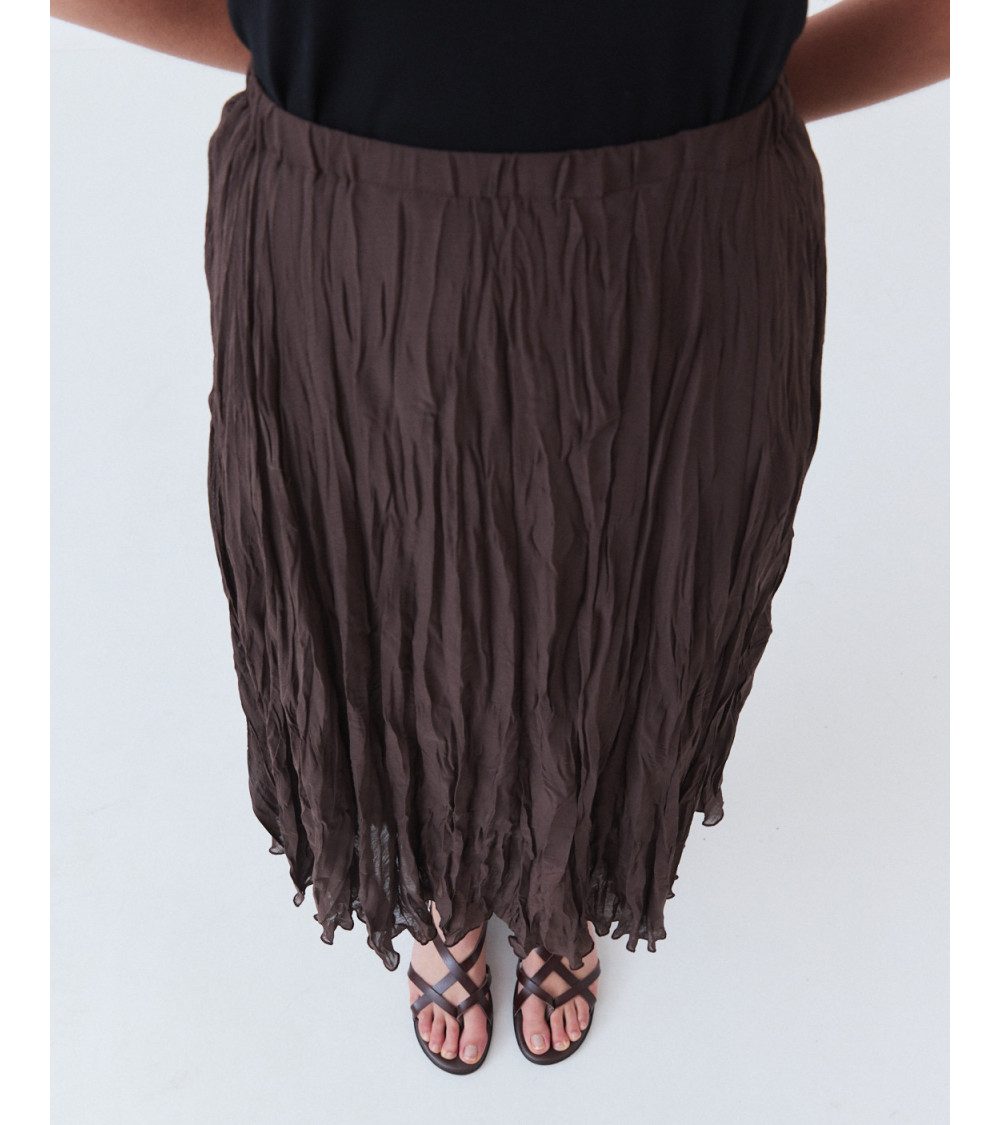 Falda Midi Semitransparente con Cintura Elástica | MULAYA