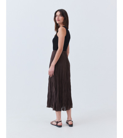 Falda Midi Semitransparente con Cintura Elástica | MULAYA