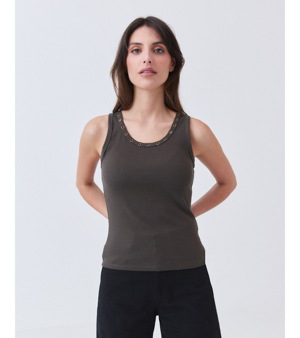 Top Nadadora con Ojales en Rib | MULAYA