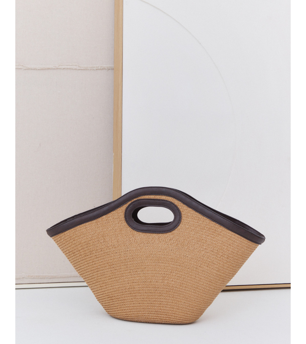 Capazo de Paja con Detalles de Polipiel | MULAYA