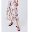 Falda Midi Estampada con Pliegues y Cintura Elástica | MULAYA