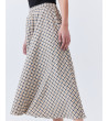 FALDA MIDI EVASÉ A CUADROS CON CINTURA ELÁSTICA | MULAYA