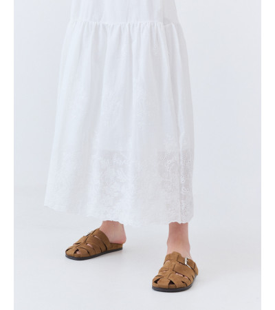 Falda de Hojalillo con Volante y Cintura Elástica | MULAYA