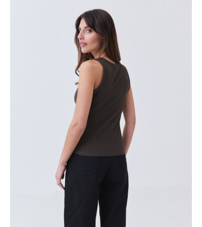 Top Manga Sisa con Ojales en Rib | MULAYA