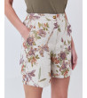 BERMUDA DE FLORES LUREX CON CINTURA ELÁSTICA | MULAYA