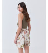 BERMUDA DE FLORES LUREX CON CINTURA ELÁSTICA | MULAYA