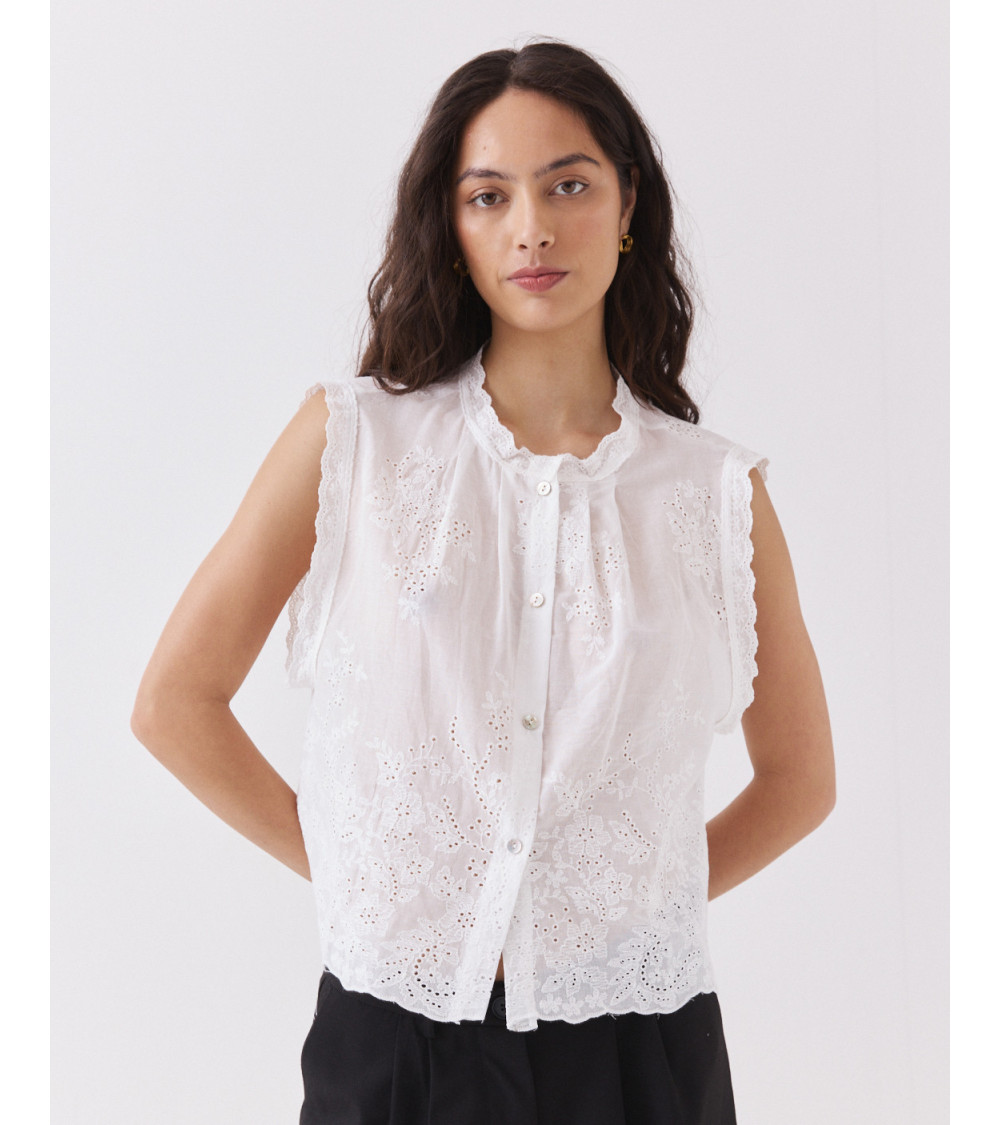 Blusa de Algodón Hojalillo con Volantes | MULAYA