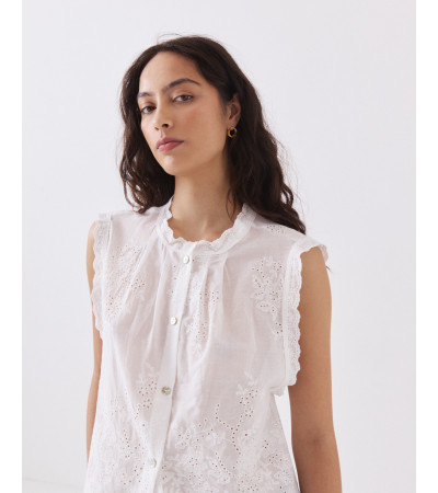 Blusa de Algodón Hojalillo con Volantes | MULAYA