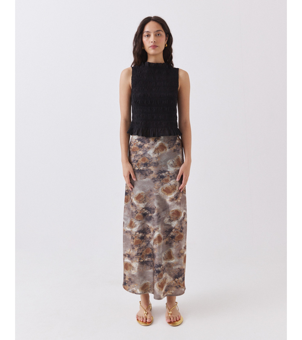 Falda Evasé Estampada con Cintura Elástica | MULAYA