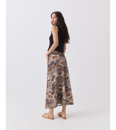 Falda Evasé Estampada con Cintura Elástica | MULAYA