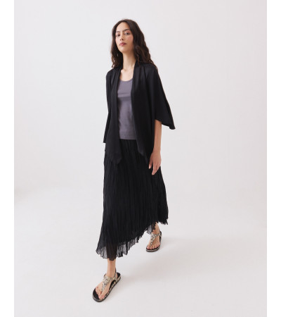 Kimono Corto con Mangas Campana y Bajo Asimétrico | MULAYA