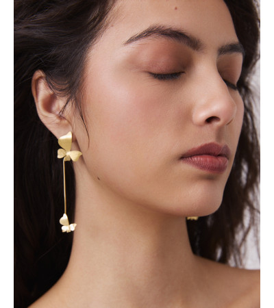 PENDIENTES LARGOS CON MARIPOSAS EN ACERO | MULAYA