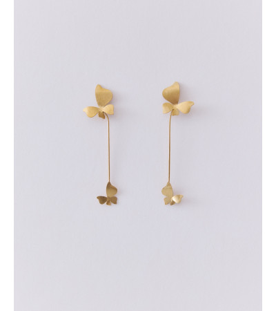 PENDIENTES LARGOS CON MARIPOSAS EN ACERO | MULAYA