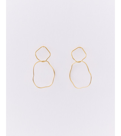 PENDIENTES DE AROS IRREGULARES EN ACERO | MULAYA