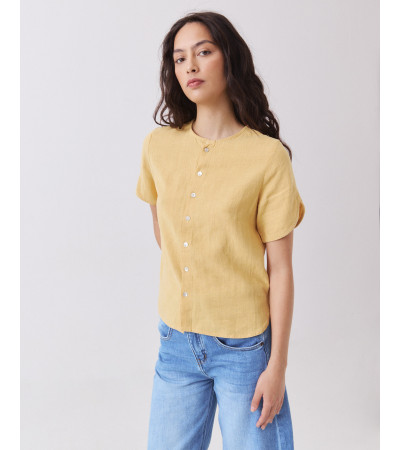 Camisa Manga Corta con Aperturas | MULAYA