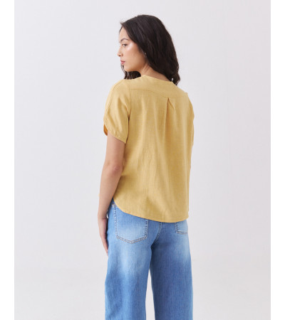 Camisa Manga Corta con Aperturas | MULAYA