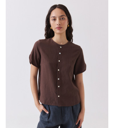 Camisa Manga Corta con Aperturas | MULAYA