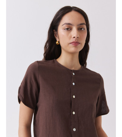 Camisa Manga Corta con Aperturas | MULAYA