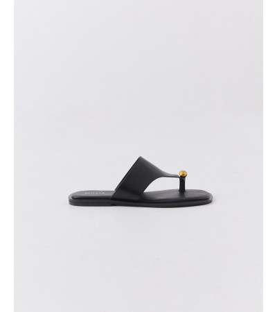 Sandalia Plana de Dedo con Joya Dorada Irrregular | MULAYA