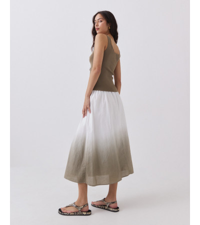 Falda Midi Degradé Pliegues | MULAYA