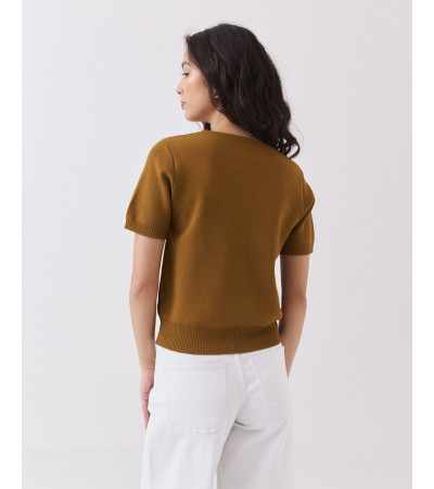 haqueta Punto Botones Cuello Redondo | MULAYA