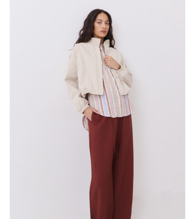 Chaqueta Bomber con Botones y Bajo Abullonado | MULAYA