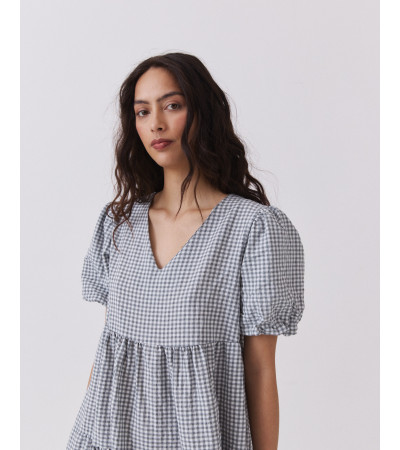 Vestido Midi Manga Abullonada | MULAYA