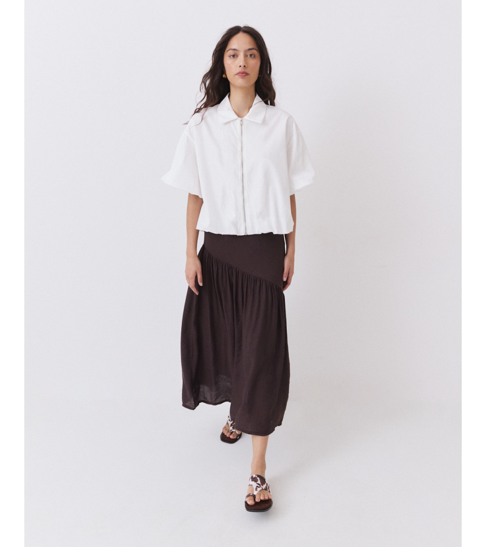 Falda Midi Asimétrica con Caída Fluida | MULAYA