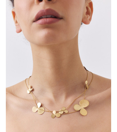 Collar Largo de Acero con Múltiples Flores | MULAYA