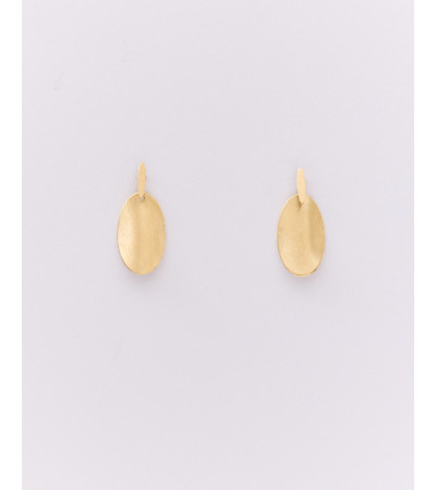 PENDIENTES DISCO OVALADO DE ACERO | MULAYA