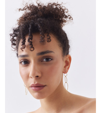 PENDIENTES DE AROS IRREGULARES EN ACERO | MULAYA